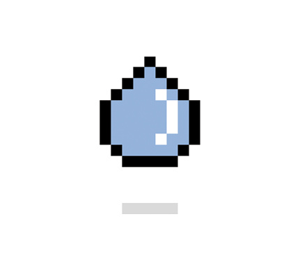 Water drop pixel style