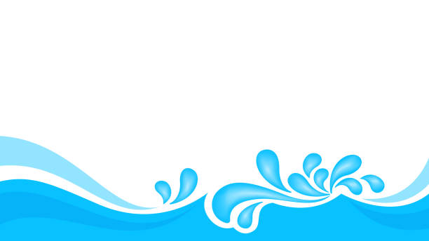 splash kropla wody izolowane na banerze białym tle, splash wody na banner element, rozprysk kropli wody proste dla songkran festiwalu skopiować przestrzeń, splash symbol kropli wody do graficznego projektu reklamy - water stock illustrations