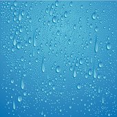 Water Drops or Raindrops Against Shiny Blue Glass background. Download Includes: High Resolution JPG, Illustrator 0.8 EPS, CS2 AI & EPS. Please check out more of my stock illustrations and photos at: http://www.istockphoto.com/portfolio/phi2.