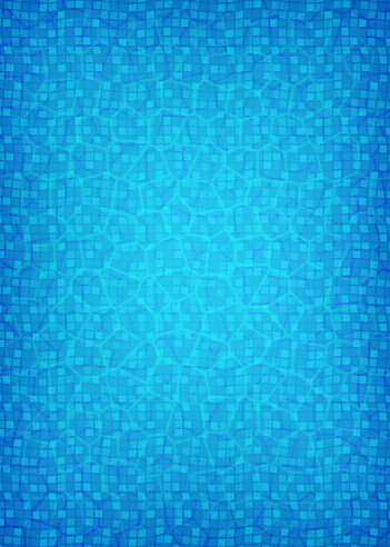 Water on swimming pool floor with tiles. pool background for summer poster