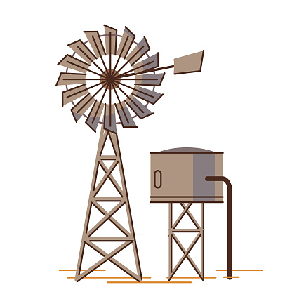 Water tank and windmill