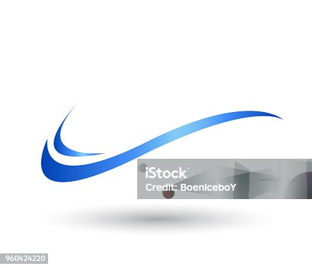 istock Water Wave swoosh symbol and icon Logo Template vector. 960424220