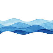 Vector illustration of background with blue waves.