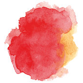 Red vectorized watercolor splash