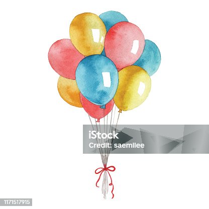 istock Watercolor Balloons 1171517915