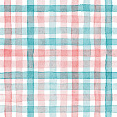 istock Watercolor Blue And Pink Color Check Pattern 1315124247