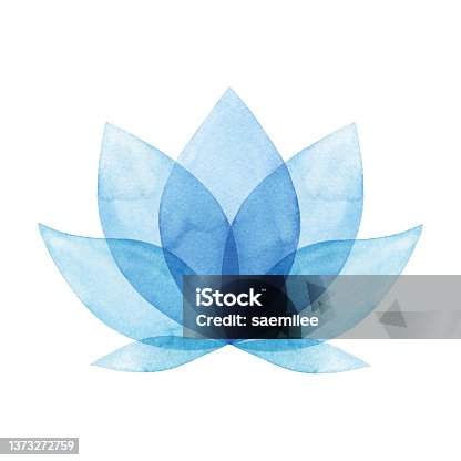 istock Watercolor Blue Flower 1373272759