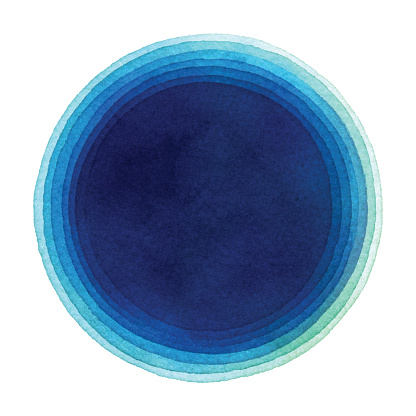 Watercolor Blue Gradient Circle Background