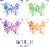 istock Watercolor Butterflies 697475370