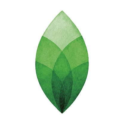 Vector illustration of green logo.