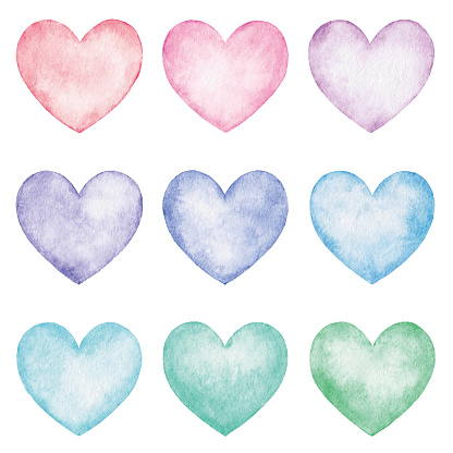Vector illustration of hearts.