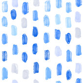 istock Watercolor Navy Blue Brush Strokes Seamless Pattern. Abstract Background, Design Element. Coastal Concept. Vector Tile, Lisbon Arabic Geometric Mosaic, Mediterranean Seamless Ornament. 1338053227