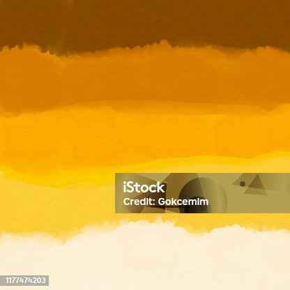 istock Watercolor Orange Gradient Abstract Background. Design Element for Marketing, Advertising and Presentation. Can be used as wallpaper, web page background, web banners. 1177474203