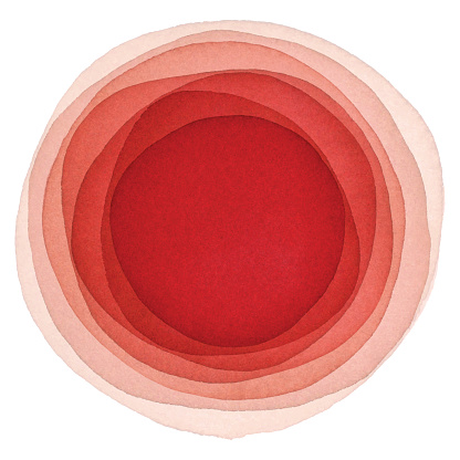 Watercolor Red Background With Circles