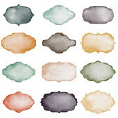 Vector illustration of Watercolor backgrounds collection.
