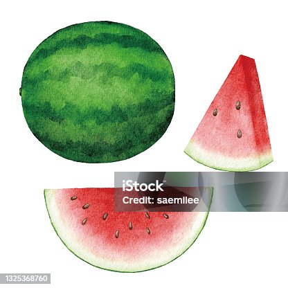 istock Watercolor Watermelons 1325368760