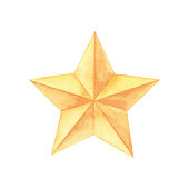 istock Watercolor Yellow Star Ornament 1284173637
