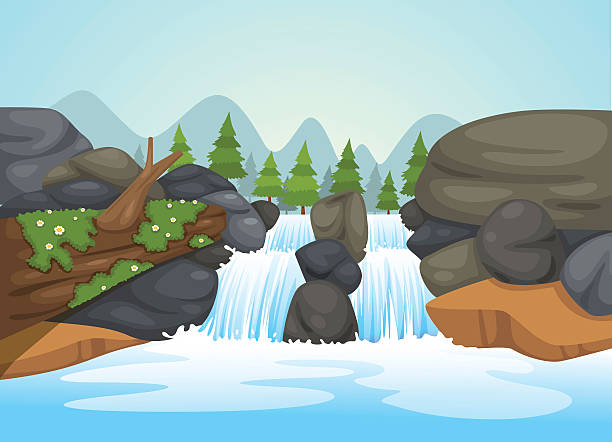 Waterfall Clip Art, Vector Images & Illustrations - iStock