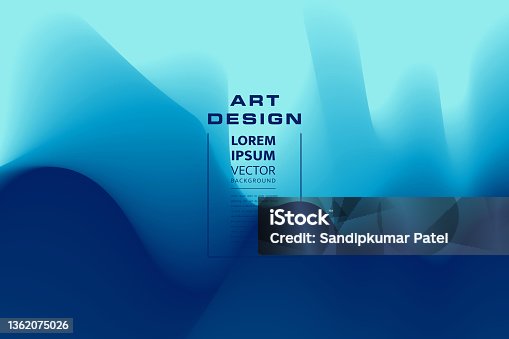 istock Wave Liquid shape in blue color background. 1362075026