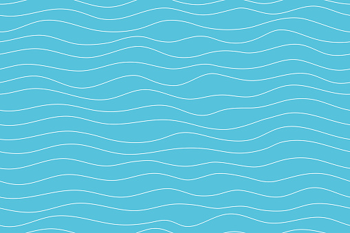 Wave pattern seamless abstract background. Lines wave pattern white on blue background for summer vector design.