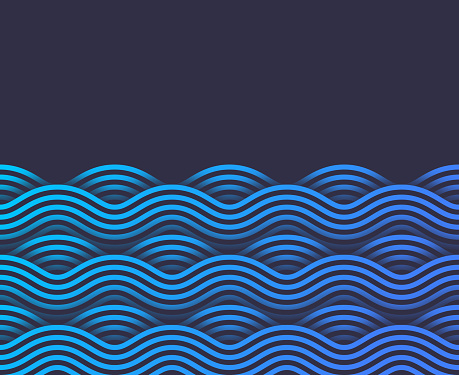 Waves lines background pattern design.