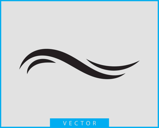 wellen vektordesign. wasserwellen-ikone. wavy linien isoliert. - bach stock-grafiken, -clipart, -cartoons und -symbole