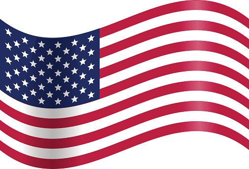 Waving American Flag Vector Illustration Stock ...