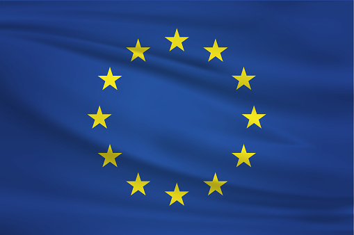 Waving EU Flag