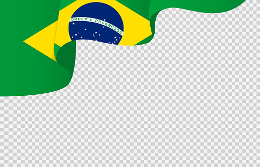 Waving flag of Brazil isolated  on jpg or transparent  background,Symbol of Brazil,template for banner,card,advertising ,promote, vector illustration top gold medal sport winner country