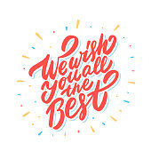 istock We wish you all the best. Vector lettering. 1250966647