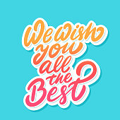 istock We wish you all the best. Vector lettering. 1332432106
