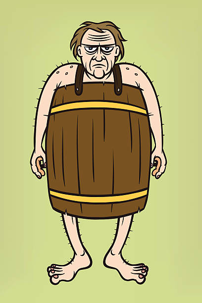 Cartoon Of A Old Naked Men Illustrations, Royalty-Free 