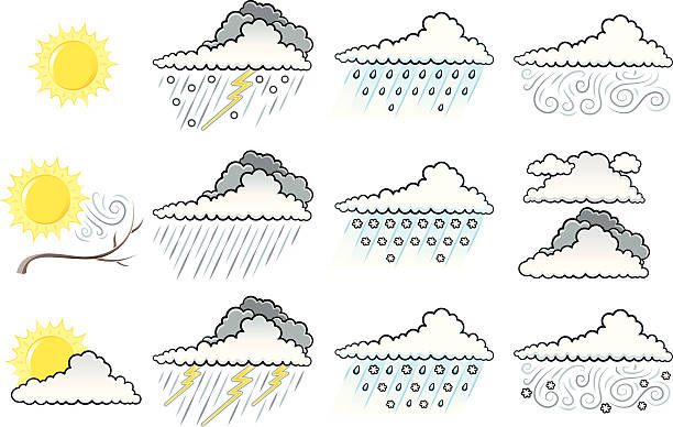 Weather Conditions vector art illustration