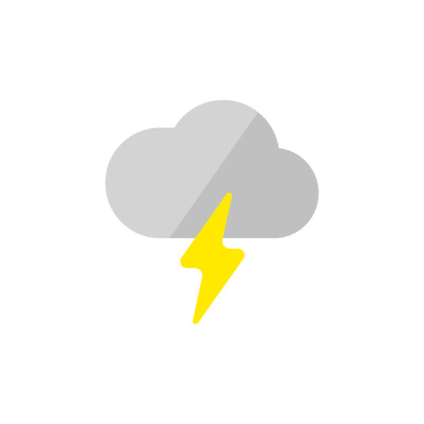 Weather icon /color version ( cloud and lightning ) Weather icon /color version ( cloud and lightning ) rain borders stock illustrations
