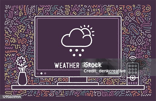 istock Weather Report Content Marketing Doodle Style 1295603954