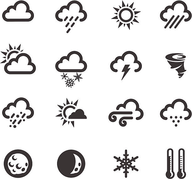 stockillustraties, clipart, cartoons en iconen met weather symbols - storm