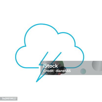 istock Weather Thin Line Icon On A Transparent Background With Editable Lines 1409919927