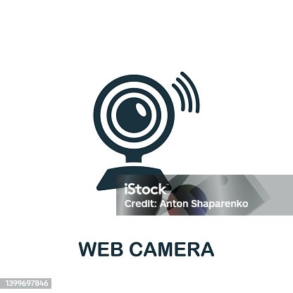 istock Web Camera icon. Simple illustration from wireless devices collection. Creative Web Camera icon for web design, templates, infographics and more 1399697846