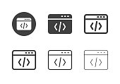 Web Coding Icons Multi Series Vector EPS File.