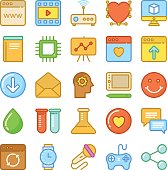 Here is a set of Web Design and Development Vector Icons for your web design projects, tech publications or web topics in your designs.