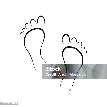 istock Web icon for flat design of feet. Flat design. 1347126595