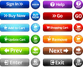 Webpage Navigation Internet Buttons vector set