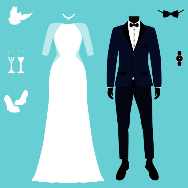 Best Cartoon Wedding Dress Illustrations, Royalty-Free Vector Graphics ...