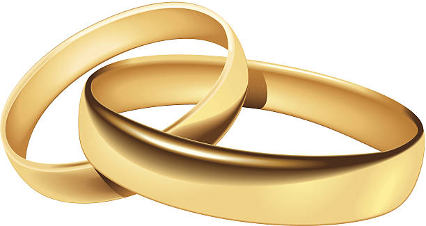 Wedding rings blend and gradient only - no mesh or transparency wedding ring stock illustrations