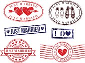 istock Wedding rubber stamps 472321675