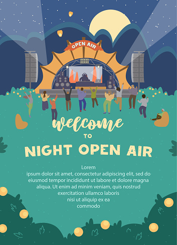 Welcome To Night Open Air Festival Invitation.