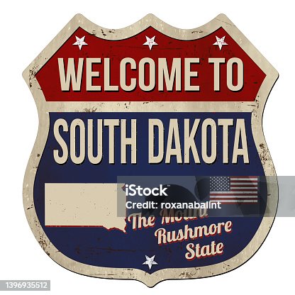 istock Welcome to South Dakota vintage rusty metal sign 1396935512