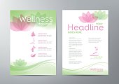 Wellness brochure template - for relaxation, healthcare, medical topics.