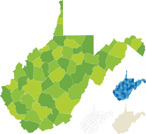 Wv Map Illustrations, Royalty-Free Vector Graphics & Clip Art - iStock
