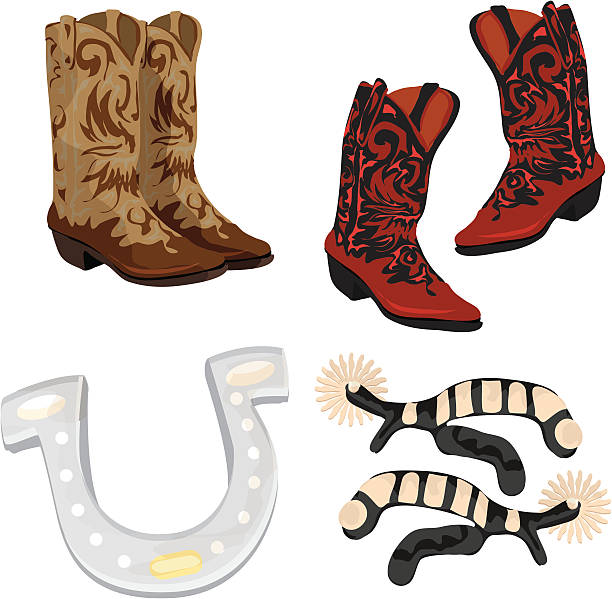 Silver Spur Boots Illustrations, Royalty-Free Vector Graphics & Clip ...